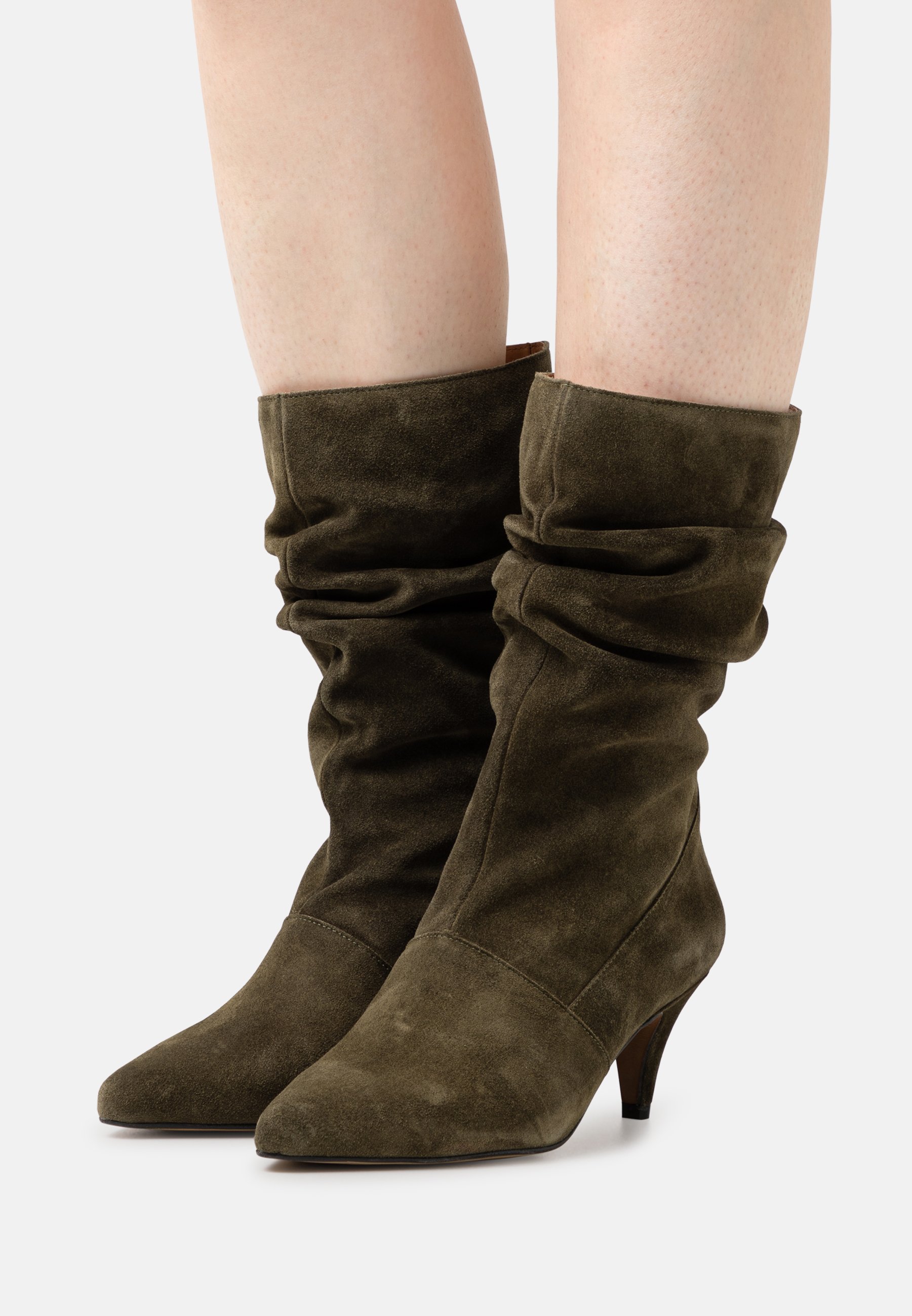 olive slouch boots