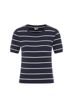 DreiMaster, SHORT-SLEEVED  - T-shirt imprimé - marine wollweiss