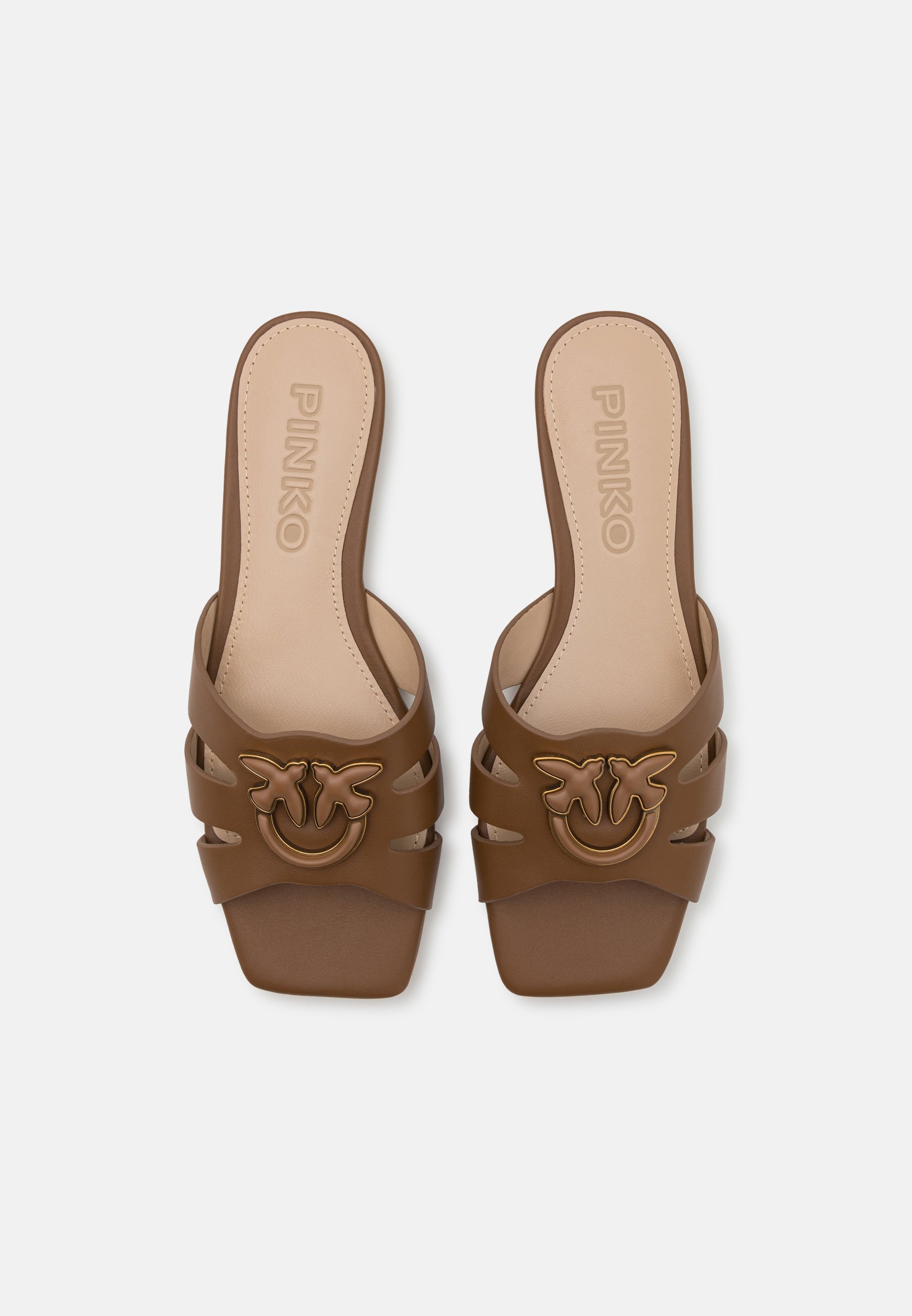 【関税&送料込】Pinko Marli Slide Sandals PINKO Marli Slides | Neutrals | FARFETCH