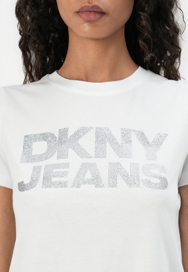 GLITTER RHINESTONE LOGO TEE - Print T-shirt4