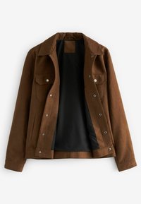 Next COLLARED TRUCKER - REGULAR FIT - Imitatieleren jas - brown