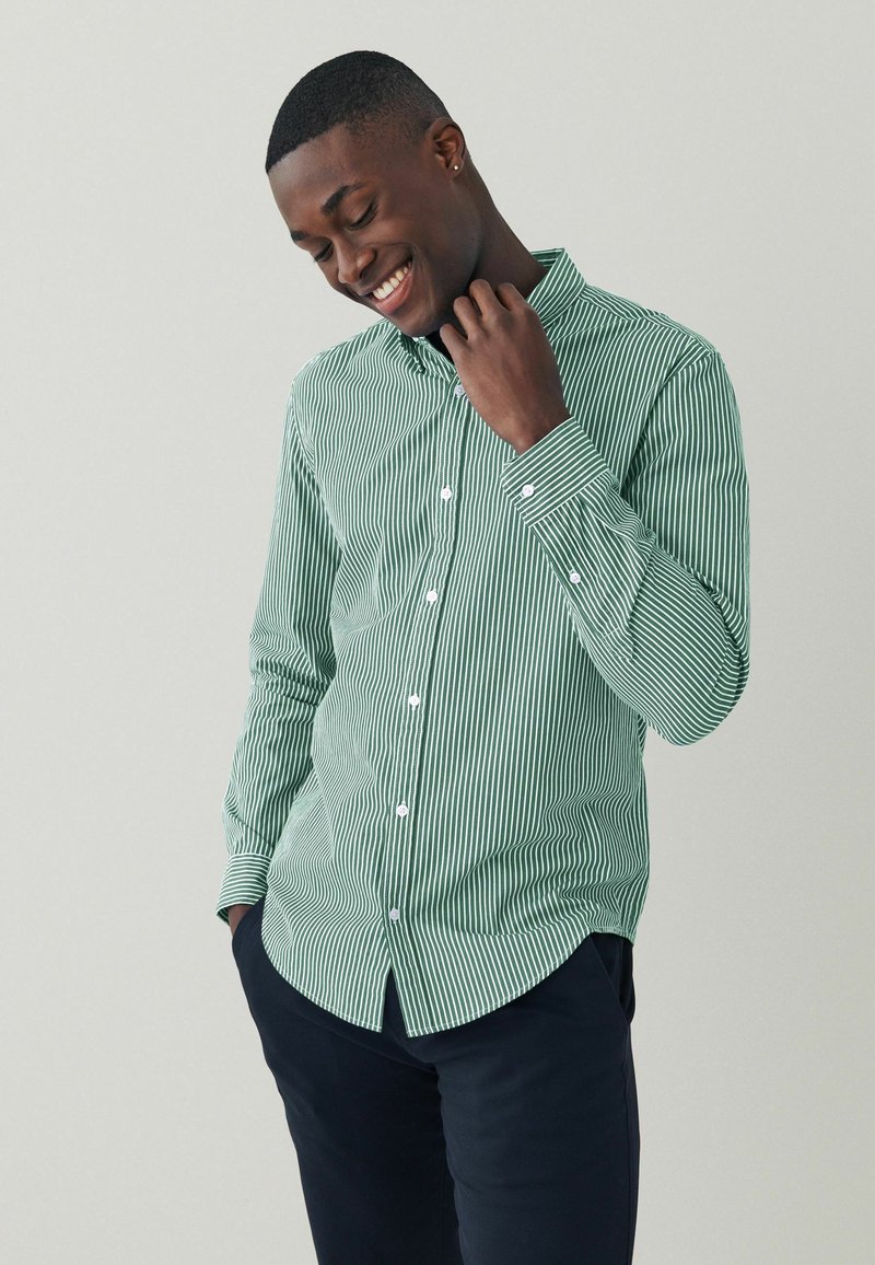 Next - STRIPE ROLL - Camisa - green, Ampliar