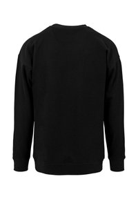 Schwarzer Sweatshirt mit Rundhalsausschnitt, langen Ärmeln, gerippten Bündchen und Saum. Einfarbig mit glatter Textur und ohne sichtbare Logos oder Muster.