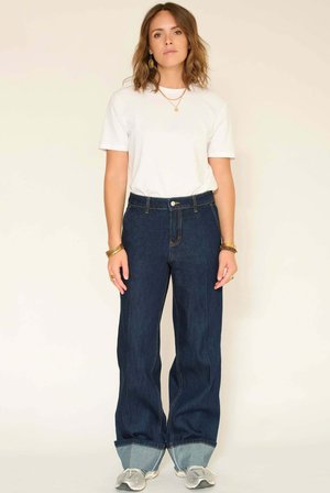 PESOS OSAKA - Wide Leg - blue - rinse wash