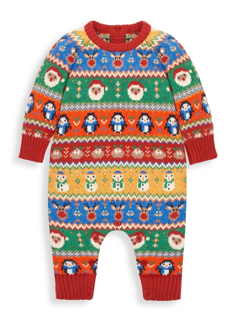 JoJo Maman Bébé COLOURED CHRISTMAS FAIR ISLE ALLINONE Jumpsuit
