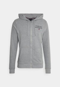 Bluză de molton cu fermoar - medium grey heather