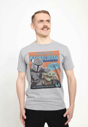 Star Wars STAR WARS: THE MANDALORIAN SIGNED UP FOR POSTER UNISEX - T-shirt imprimé - melange grey
