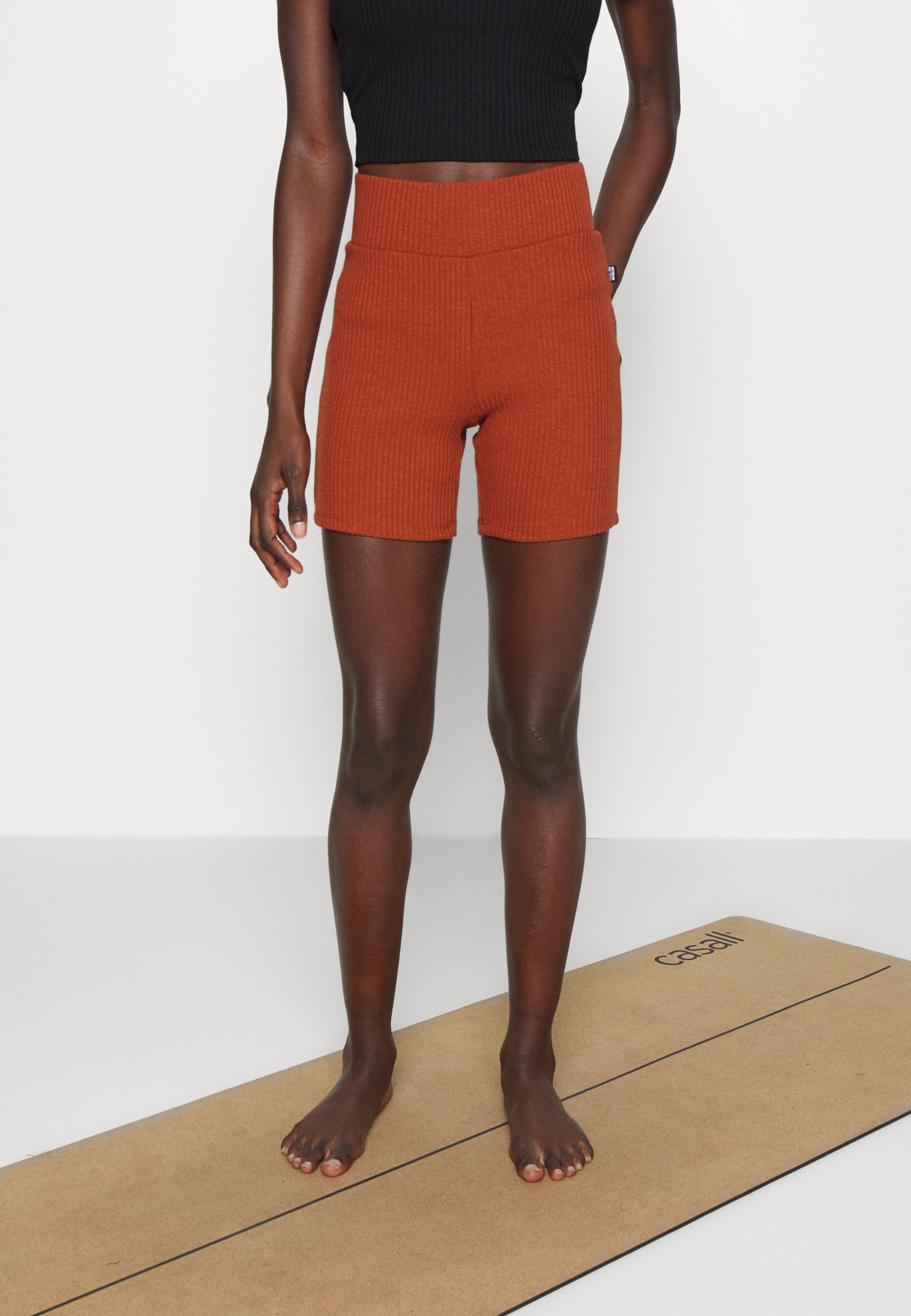 brown legging shorts