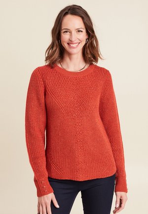 MIT LANGEN ÄRMELN - Strickpullover - rouge foncé
