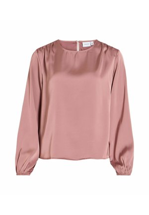 VILA, LONG SLEEVED TOP VIENNA ROUND NECK - Blúzka - nostalgia rose
