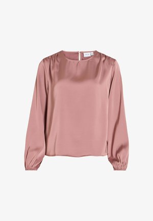 VILA, LONG SLEEVED TOP VIENNA ROUND NECK - Bluse - nostalgia rose