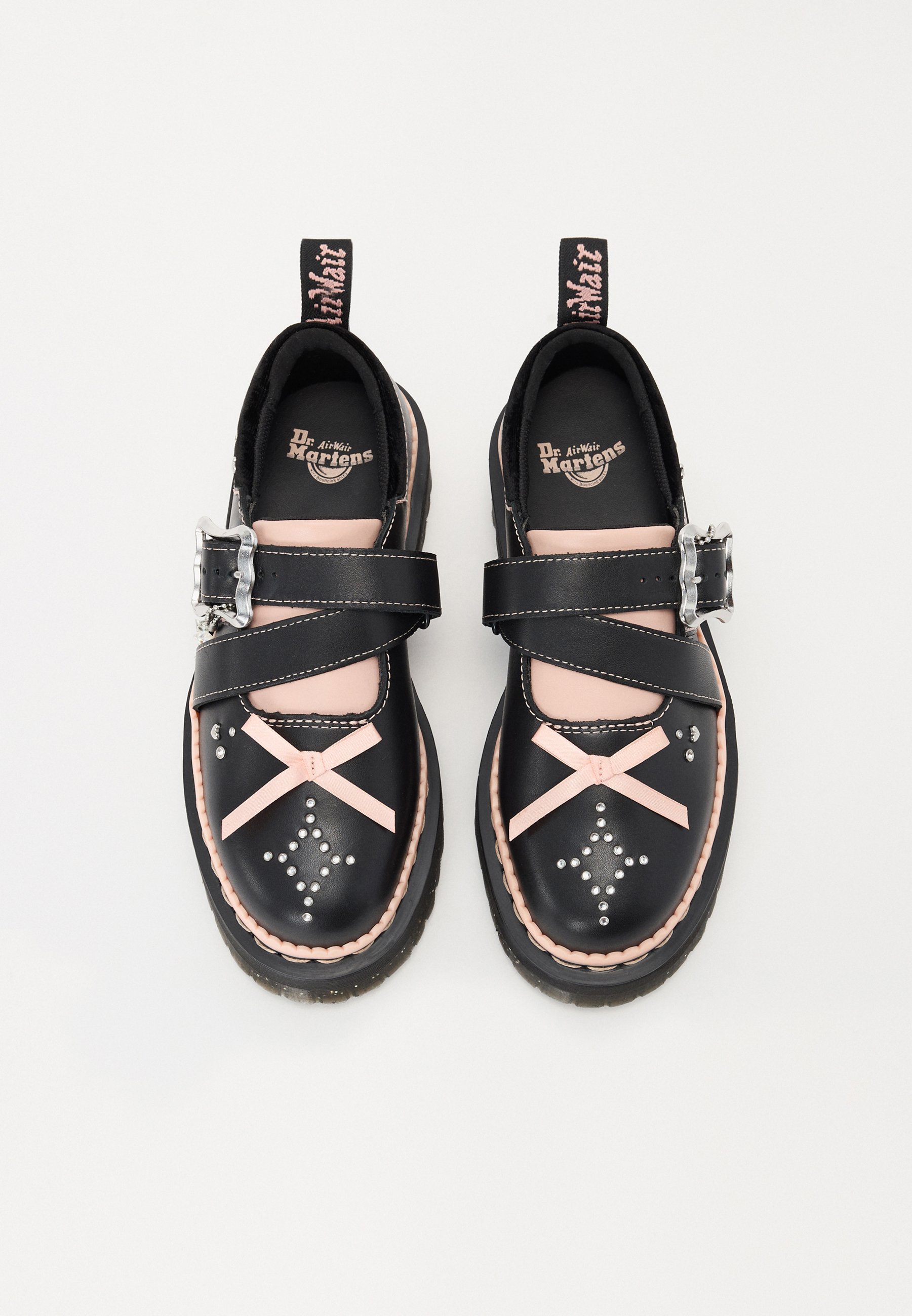 Dr. Martens KEMSLEY - Slip-ons - black/powder pink/pink