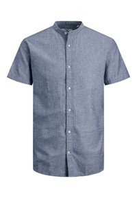 JACK & JONES Jprblasummer Band Tunic Shirt – Camicia Uomo Manica Lunga In Misto Cotone E Lino, Chiusura Con Bottoni
