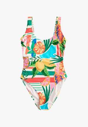 DD+ WIRED TUMMY CONTROL - Maudymosi kostiumėlis - red green tropical