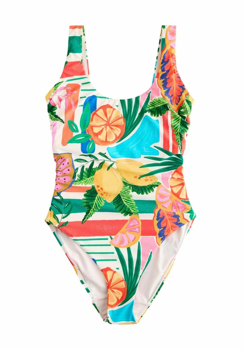 Next REGULAR FIT WIRED SCOOP NECK TUMMY CONTROL - Badeanzug - red green ...