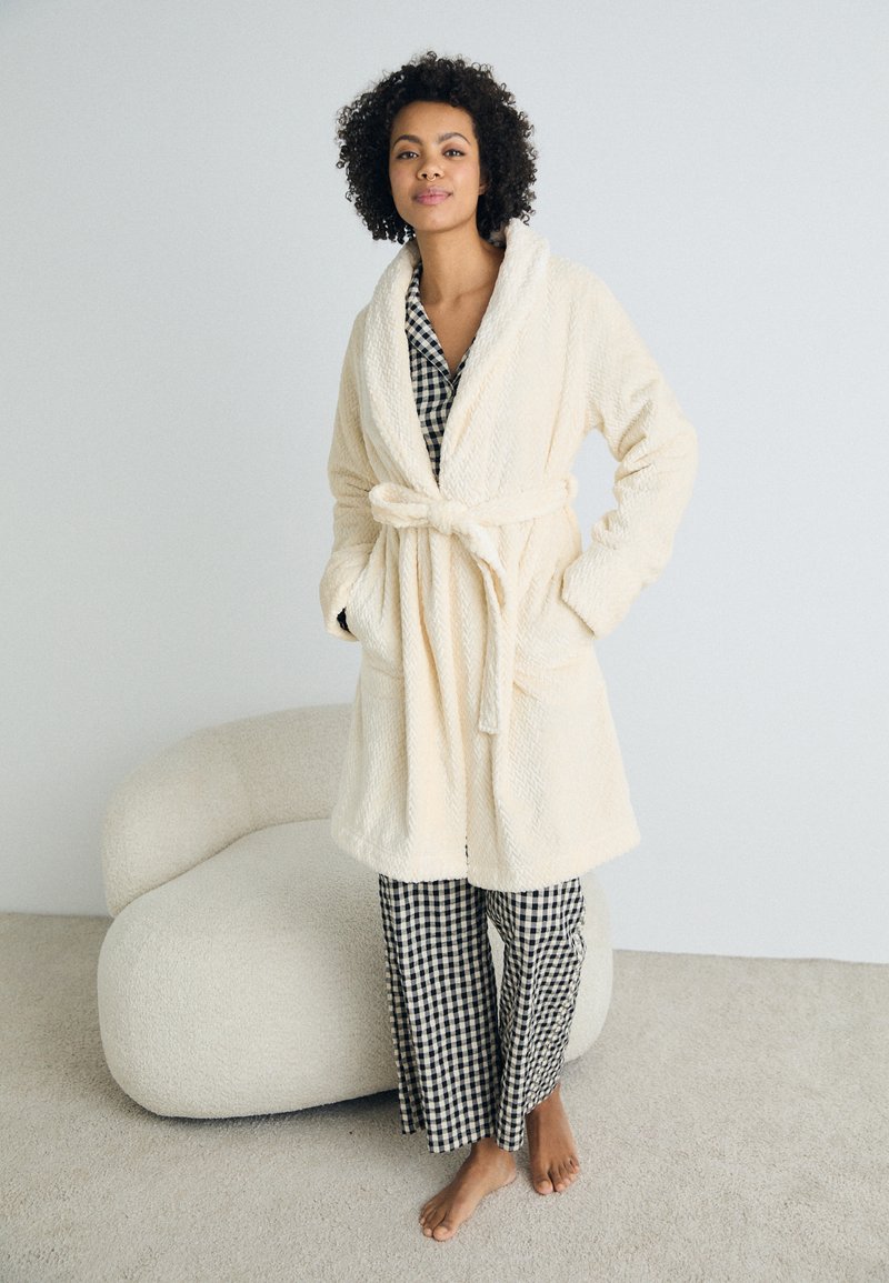Hunkemller ROBE SHORT - Dressing gown - white - Zalando.ie