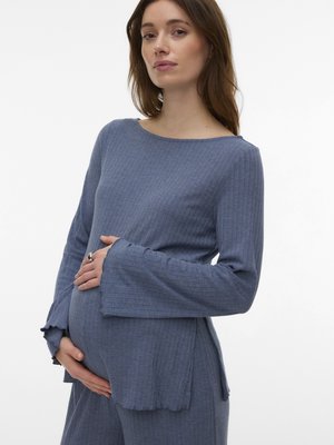MAMALICIOUS MLSADIE VITA LS JRS TOP 2F - Μπλούζα με μακριά μανίκια - bering sea detail:melange