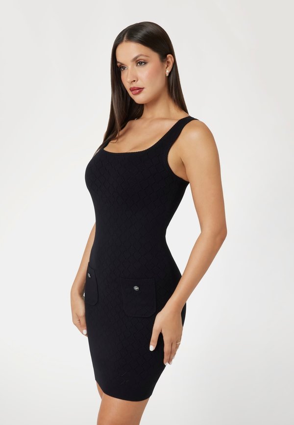 KURZES BODYCON - Etuikleid - schwarz
