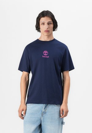 SMALL LOGO PRINT TEE LEMON PEPPER - Print T-shirt - peacoat