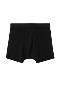 Mustat boxerit pehmeästä puuvillasta. Sisältää yksivärisen, logolla varustetun vyötärönauhan sekä tavallisen istuvuuden mukavalla leikkauksella.