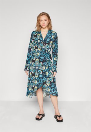 LEA WRAP MIDI DRESS - Day dress - light blue