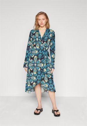 LEA WRAP MIDI DRESS - Denné šaty - light blue