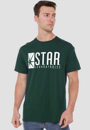 Cotton Soul, THE FLASH S.T.A.R. - Print T-shirt - dark green