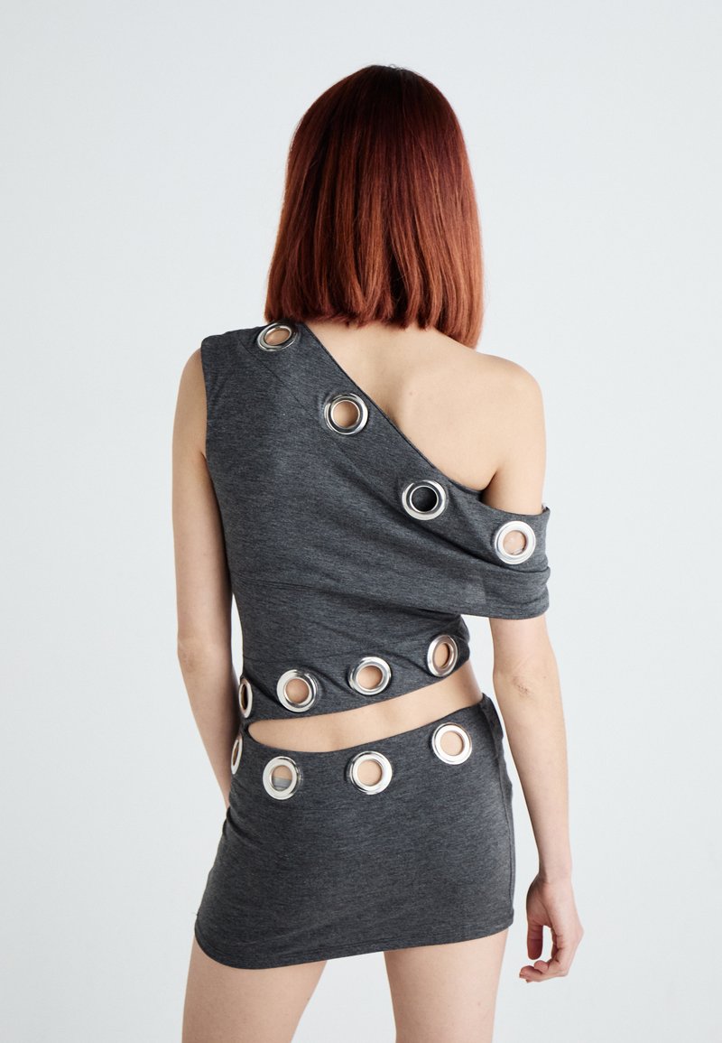 jaded london zarco asymmetric mini dress with eyelets Zarco Asymmetric Mini Dress With Eyelets | Jaded London