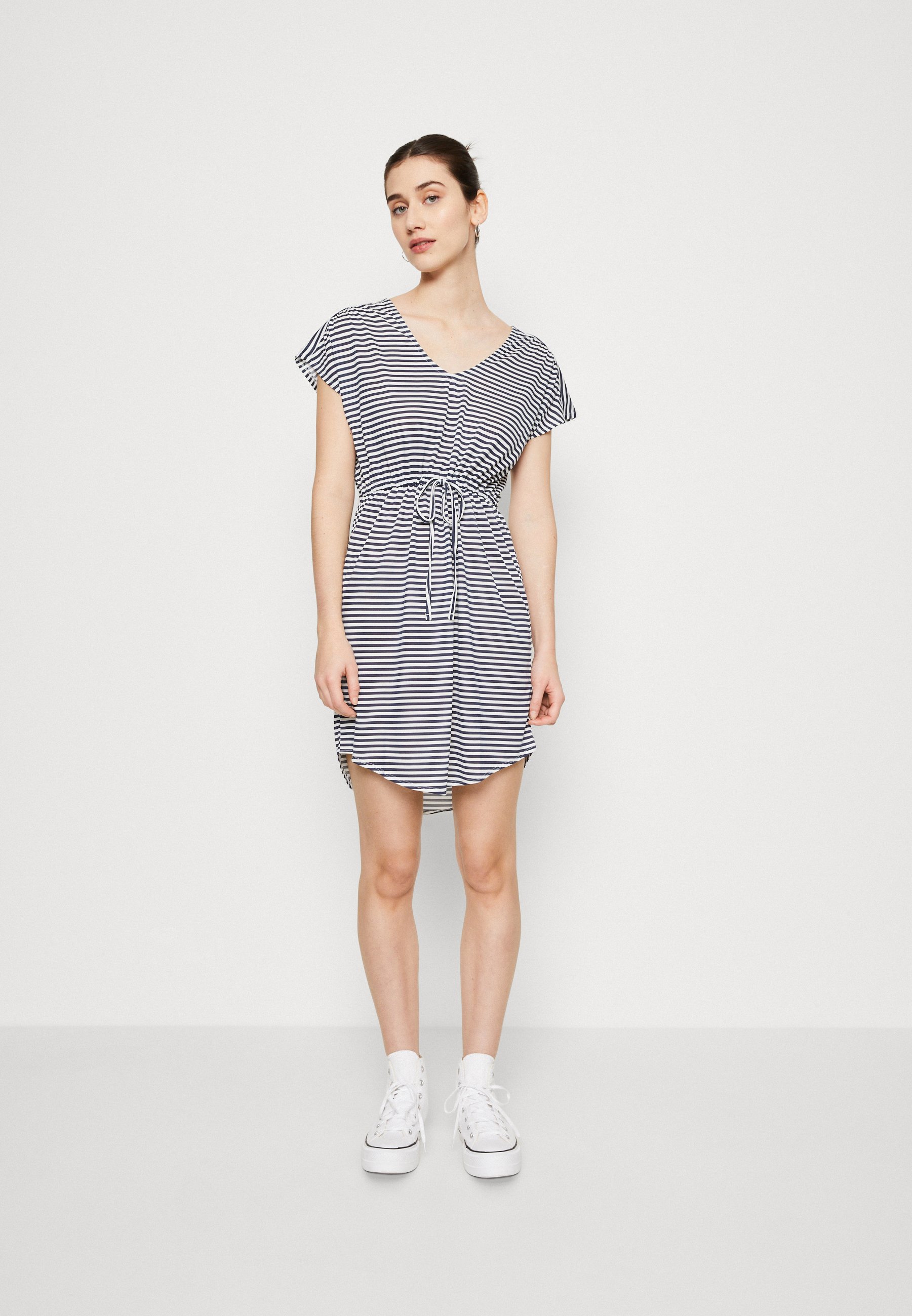 Vestito Corto ONLY Donna - 100% Cotone Con Scollo A V E Orlo Trapuntato - Foto 6