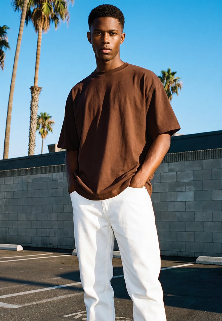 Urban Classics OVERSIZED LONG TALL TEE CREW NECK - Basic T-shirt