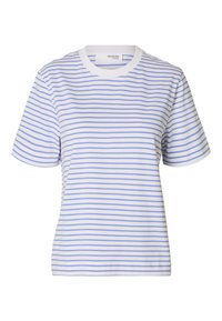SLFESSENTIAL TEE - Tricou cu imprimeu - cornflower blue
