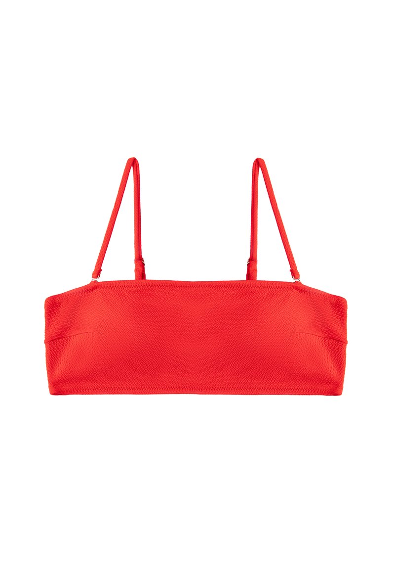 Koton REMOVABLE STRAPPY TISSUED STRAPLESS - Bikinitop - red