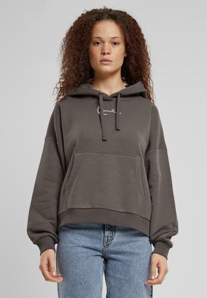 Karl Kani SMALL SIGNATURE ESSENTIAL OS  - Felpa con cappuccio - anthracite