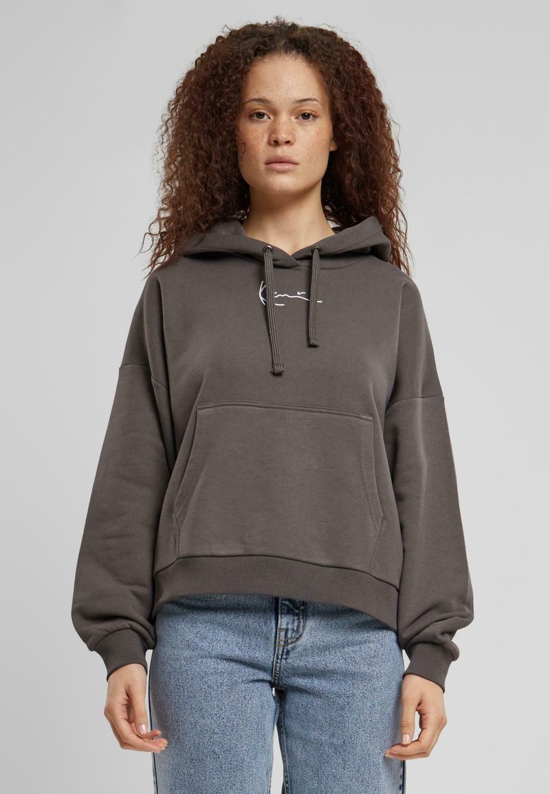Karl Kani SMALL SIGNATURE ESSENTIAL OS  - Felpa con cappuccio - anthracite