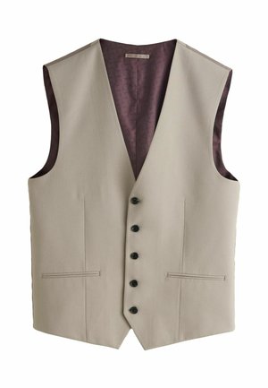 Next, TEXTURED SUIT: WAISTCOAT  - REGULAR FIT - Vest - stone