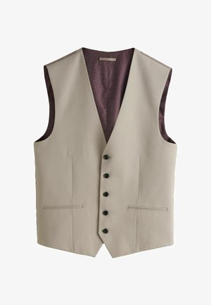 Next, TEXTURED SUIT: WAISTCOAT - REGULAR FIT - Vest - stone