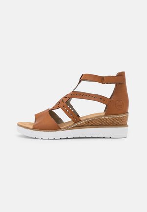 Platform sandals - braun