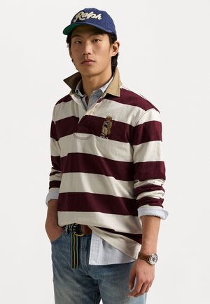 LONG SLEEVE RUGBY - Topper langermet - red wine/deckwash white