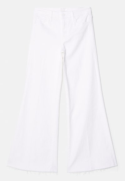 Mother THE ROLLER FRAY - Wide Leg - white denim