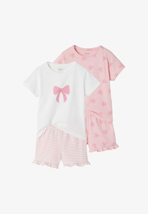 Vertbaudet, 2ER-PACK SCHLEIFE MIT GLITZER-DETAILS SET - Pyjama set - rosa