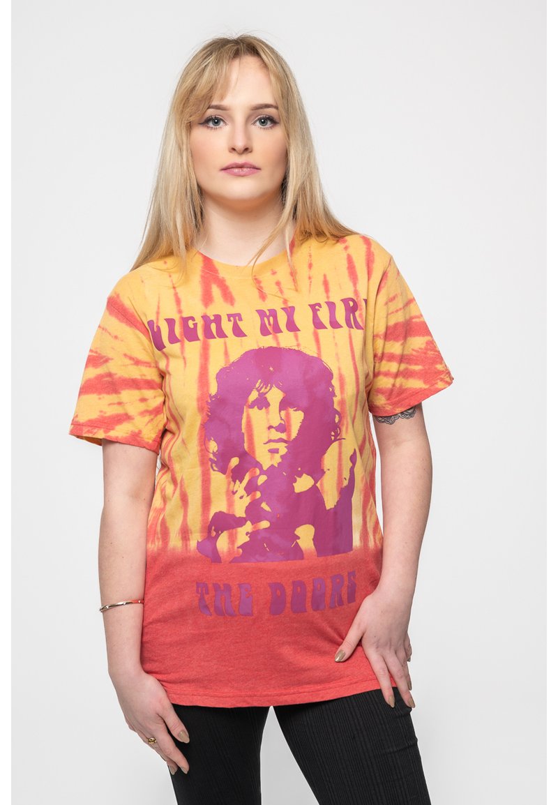 Paradiso Clothing THE DOORS LIGHT MY FIRE DYE WASH - Print T-shirt - orange