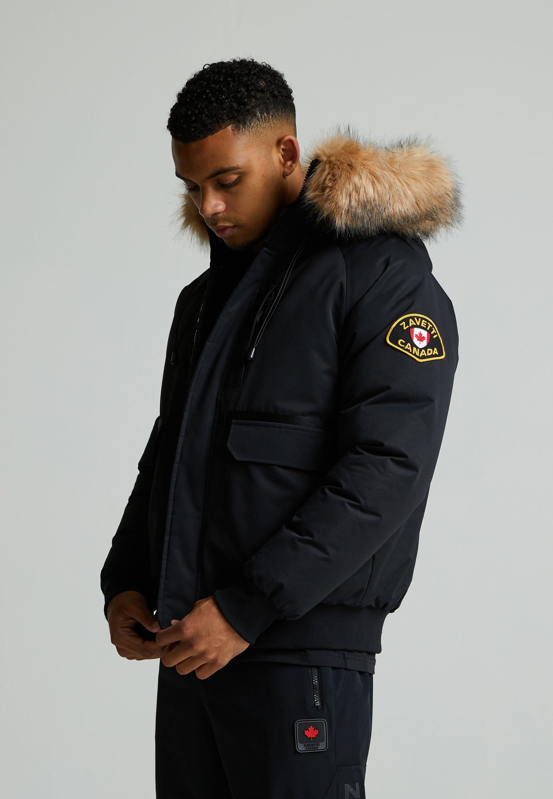 Zavetti Canada ZAVETTI CANADA ABELLI 2.0 HOODED BOMBER JACKET Zavetti Canada ZAVETTI CANADA ABELLI 2.0 HOODED BOMBER JACKET