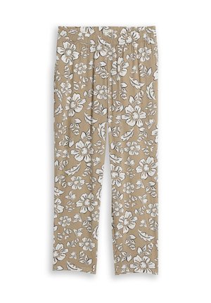 TOM TAILOR, LOOSE FIT PANTS - Pantalones - olive big flower design