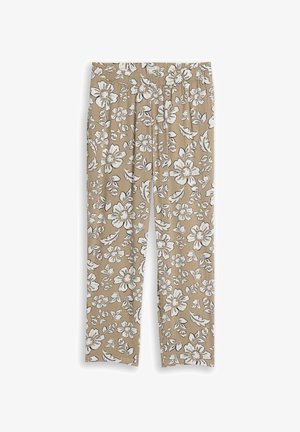 TOM TAILOR, LOOSE FIT PANTS - Pantalones - olive big flower design