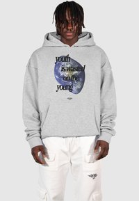 Lost Youth - UNISEX HEAVY WORLD - Hoodie - grey Miniatuurafbeelding 1