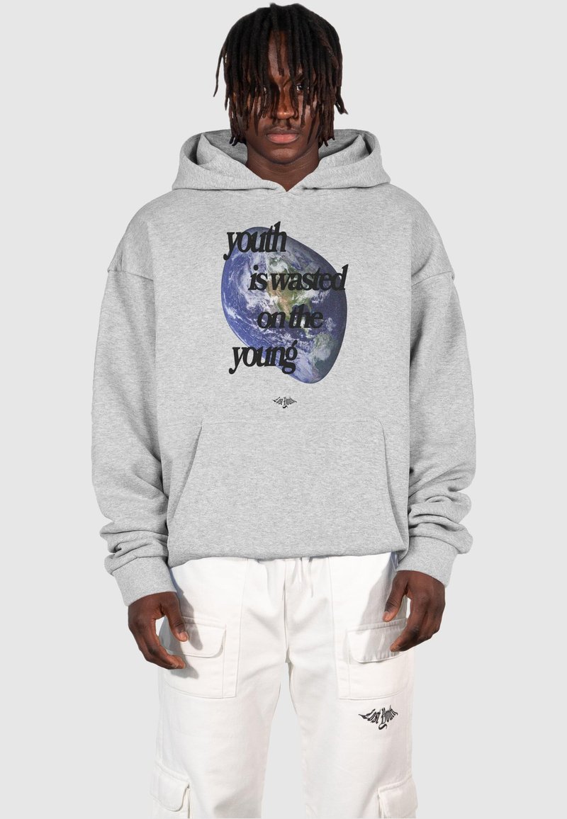 Lost Youth - UNISEX HEAVY WORLD - Hoodie - grey, Vergroten