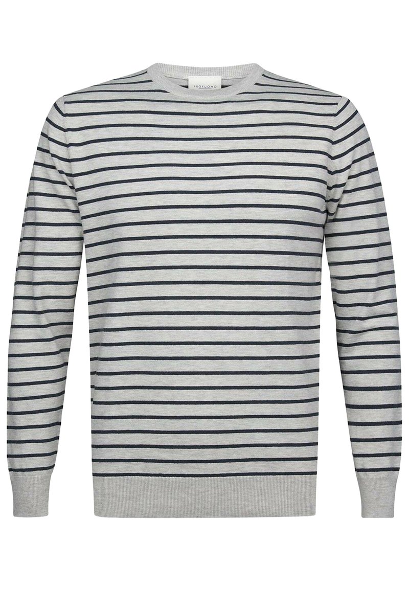 Herren Strickjacken | PROFUOMO Strickpullover grey/grau - PV29899 Herren Strickjacken | PROFUOMO Strickpullover grey/grau - PV29899