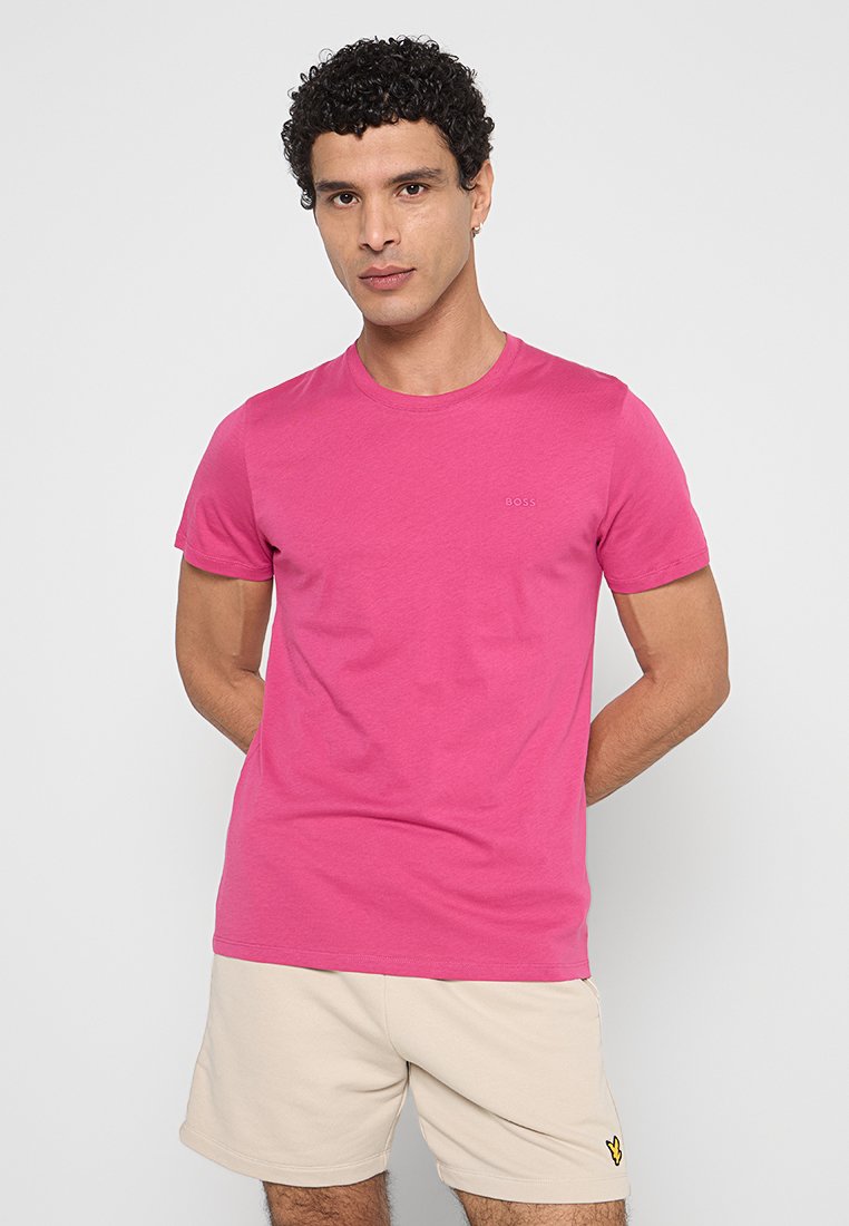 Boss T-shirt basic donkerroze Boss T-shirt basic donkerroze