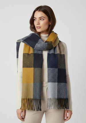 Faera, MODISCHER SCHAL MIT FRANSEN UND GEOMETRISCHEM MUSTER LEICHT - Scarf - blau