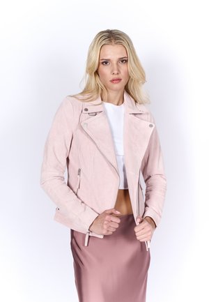 TAXI DRIVER-FN - Leren jas - prime rose pink